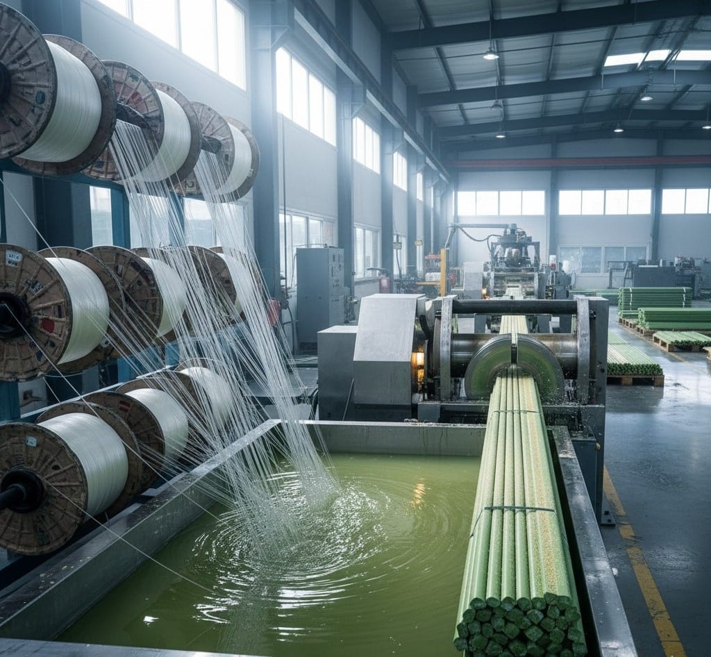 GFRP Manufacturing Process Diagram